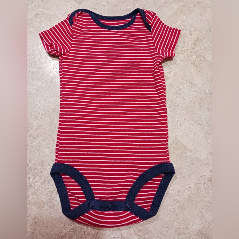 Child of Mine onsie Red and White Stripe